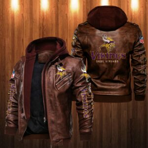 Best Minnesota Vikings Leather Jacket Gift For Fans