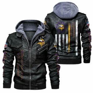 Minnesota Vikings Leather Jacket For Hot Fans