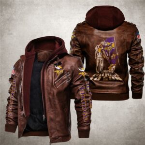 Minnesota Vikings Leather Jacket For Hot Fans