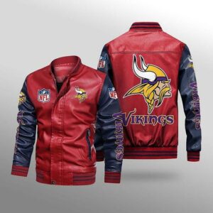 Minnesota Vikings Leather Jacket For Sale