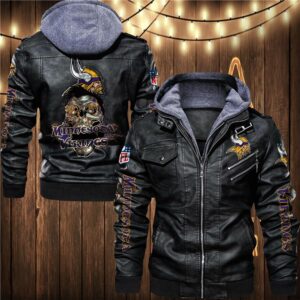 Minnesota Vikings Leather Jacket Gift For Fans