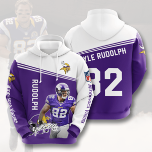 Best Minnesota Vikings 3D Printed Hooded Pocket Pullover Hoodie Gift For Fans
