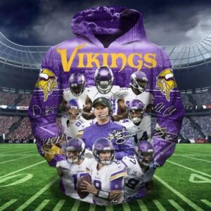 Minnesota Vikings 3D Printed Hoodie Limited Edition Gift